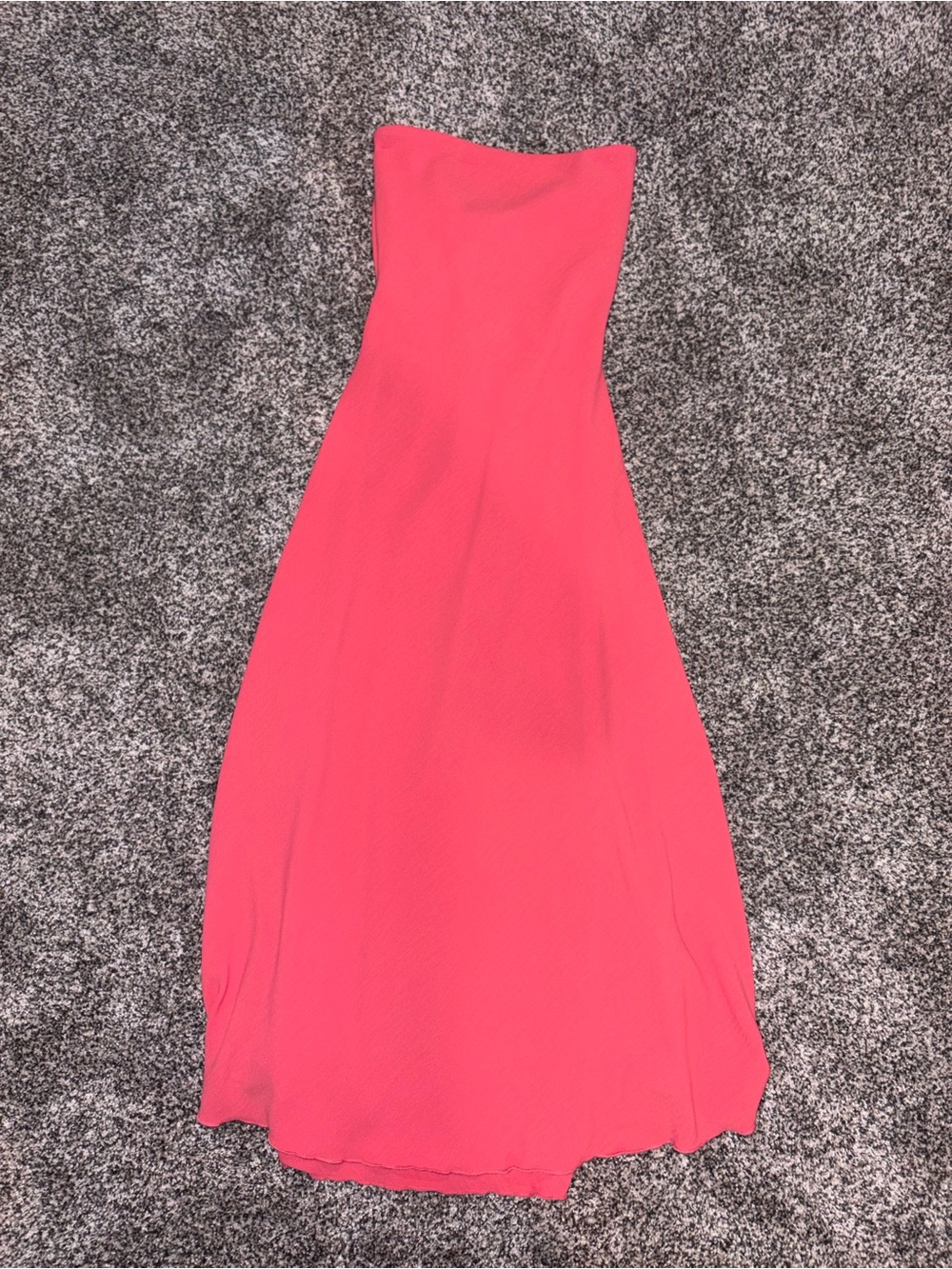See You Monday Coral Pink Strapless Dress - Picture 3 of 5